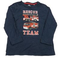 Tmavomodré tričko s autami Topolino