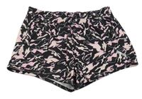 Čierno-ružové army športové kraťasy