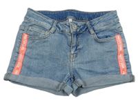 Svetlomodré elastické rifľové kraťasy C&A