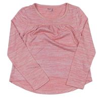 Ružové melírované úpletové tričko GAP