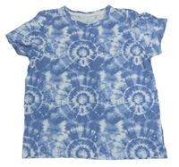 Světlemodro-biele batikované crop tričko Primark