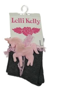 Nové - Tmavosivé ponožky s jednorožcom