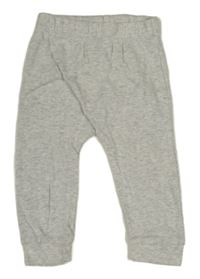 Šedé žebrované tepláky George 