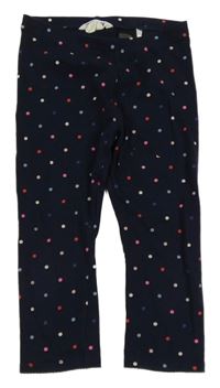 Tmavomodré bodkovaná é capri legíny C&A