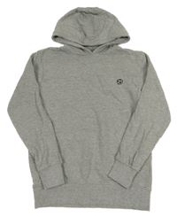 Sivá mikina s loptou a kapucňou