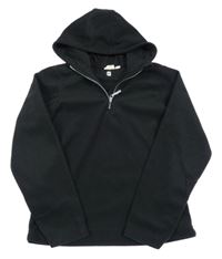 Čierna funkčná fleecová mikina s kapucňou Mountain Warehouse