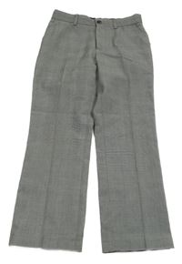 Šedé kostkované společenské kalhoty Matalan