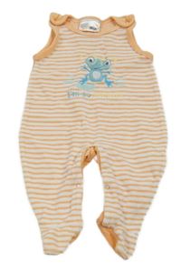 Meruňkovo-bílé pruhované sametové polodulpky s žabkou Ergee