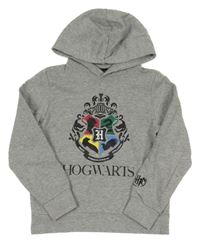 Sivá mikina s potlačou a kapucí - Harry Potter