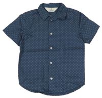 Tmavomodrá puntíkatá košile H&M