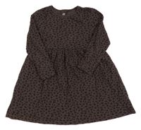 Hnedo-čierne vzorované bavlnené šaty H&M