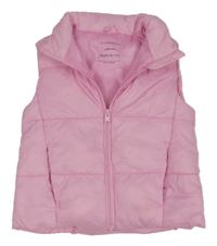 Ružová šušťáková zateplená vesta Primark