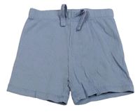 Modrošedé rebrované bavlnené kraťasy Primark