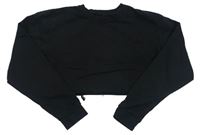 Čierna crop mikina