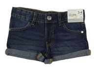 Tmavomodré riflové mid rise kraťasy Denim Co.