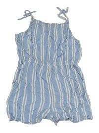 Modro-bílý pruhovaný kraťasový overal H&M