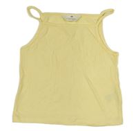 Žltý rebrovaný crop top H&M