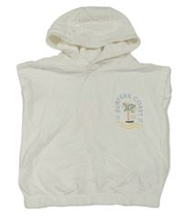 Biela froté vesta s palmou a kapucňou Primark