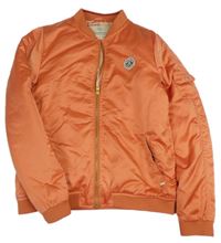 Oranžová šusťáková zateplená bunda s Scotch&Sons