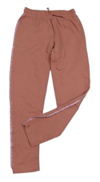 Starorůžové tepláky s proužky Tu