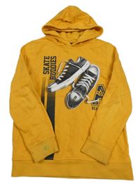 Okrová mikina s topánkami a kapucňou C&A