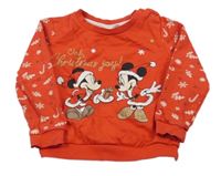 Červená mikina s Minnie + Mickeym Disney 