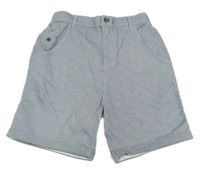 Tmavomodro-bílé vzorované teplákové kraťasy Angel&Rocket