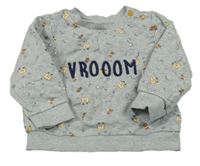 Sivá melírovaná mikina s medvedíkmi Sergent Major