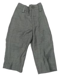 Sivo-biele kockované slávnostné nohavice Next