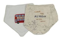 2x - Bílý + béžový slintáky Hádej, jak moc tě mám rád Tu