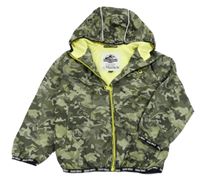 Army šusťáková jarní propínací bunda s kapucí Jurský park