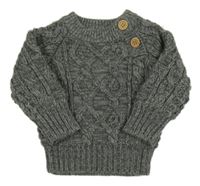 Sivý vzorovaný sveter Grand