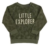 Khaki mikina s listami Primark