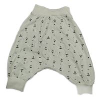 Biele turecké nohavice s kotvami