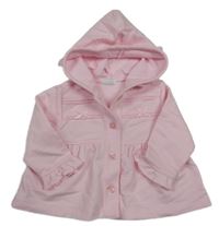 Světlerůžový mikinový kabátek s krajkou a kapucí Amora