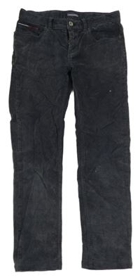 Tmavošedé manšestrové kalhoty Tommy Hilfiger 