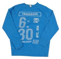 Modrá mikina s nápismi Yigga