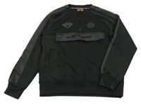 Čierno-sivá športová mikina s nápisom Black Bananas