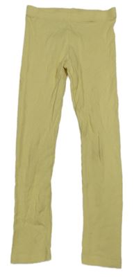 Žlté rebrované legíny F&F