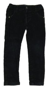 Tmavomodré menšestrové slim nohavice F&F