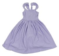 Levandulové vzorované šaty s volánky H&M