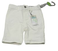 Nové - Bílé plátěné chino kraťasy Primark