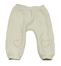 Smetanovo-zlaté vzorované tepláky so srdiečkami River Island