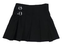 Čierna skladaná sukňa s řemínky H&M
