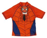 Nové - Červeno-tmavomodré UV tričko se Spider-manem Marvel