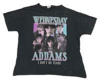 Tmavosivé tričko s Wednesday Zara