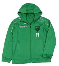 Zelená prepínaci futbalová mikina s kapucňou Jako