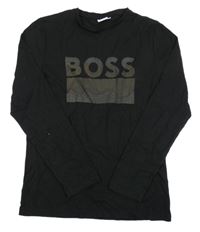 Černé triko s logem Boss