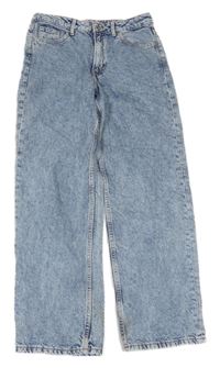 Modré plísňové loose fit rifle H&M
