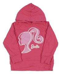 Ružová mikina s Barbie a kapucňou
